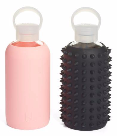 Spike Jet & Elle 16-Ounce Silicone Glass Water Bottle Duo